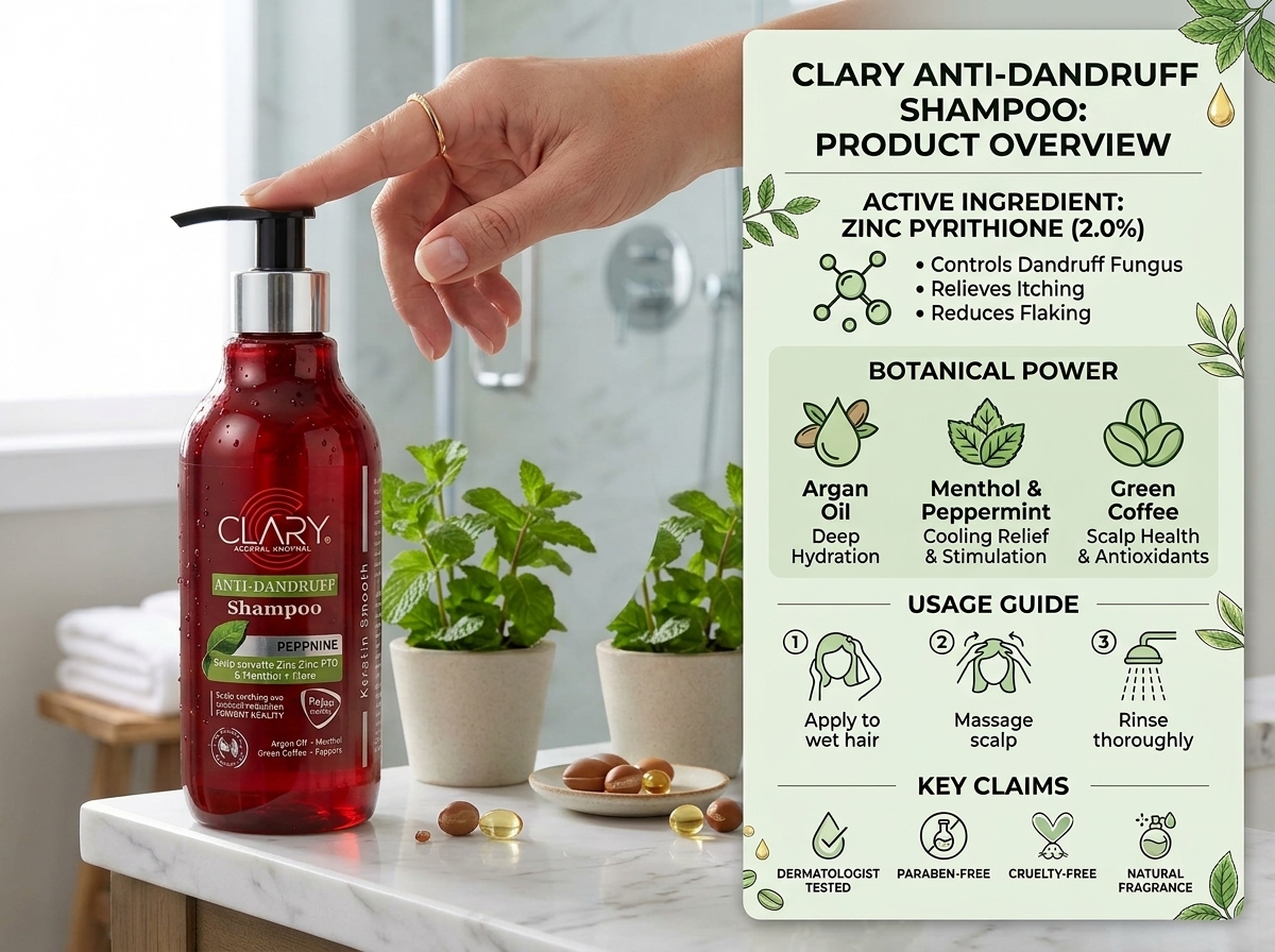 Clary Anti-Dandruff Shampoo 360ml - الصورة 2