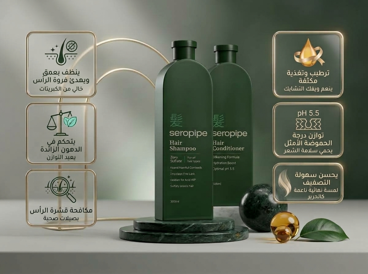 شامبو سيروبايب للتغذية المكثفة Seropipe Intense Nutrition Shampoo - الصورة 3