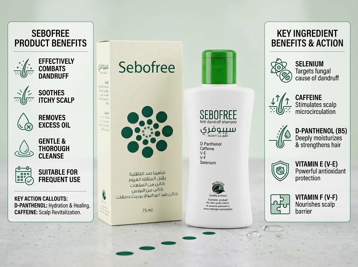 شامبو سيبوفري المضاد للقشرة Sebofree Anti-Dandruff Shampoo - الصورة 2