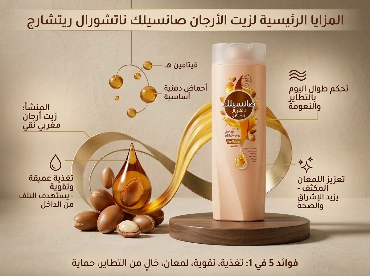 صان سيلك الطبيعي بالعسل وزيت اللوز Sunsilk Honey Anti-Breakage shampoo - الصورة 3