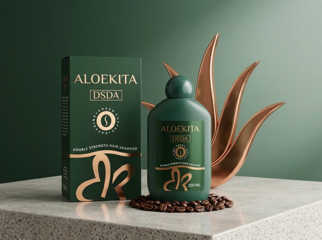 شامبو ألوكيتا الأخضر (Aloekita DSDA Double Strength Shampoo)