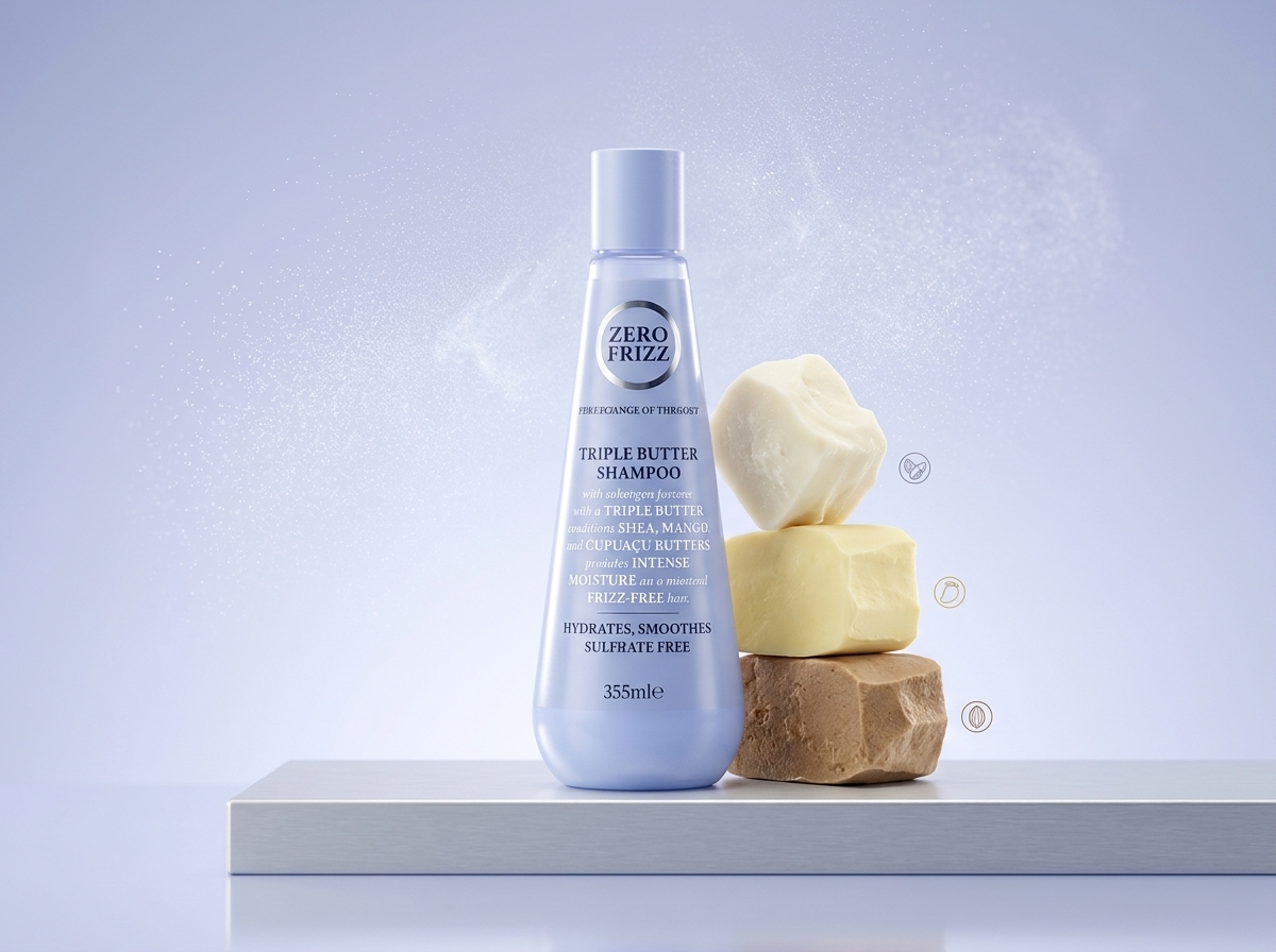 شامبو زيرو فريز بالزبدة الثلاثية Zero Frizz Triple Butter Shampoo
