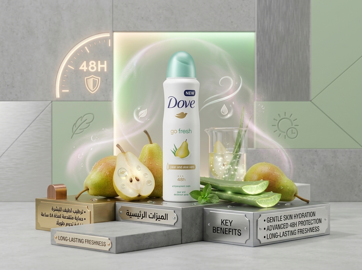 بخاخ دوف جو فريش برائحة الكمثرى والألوفيرا (Dove Go Fresh Pear & Aloe Vera) - الصورة 3