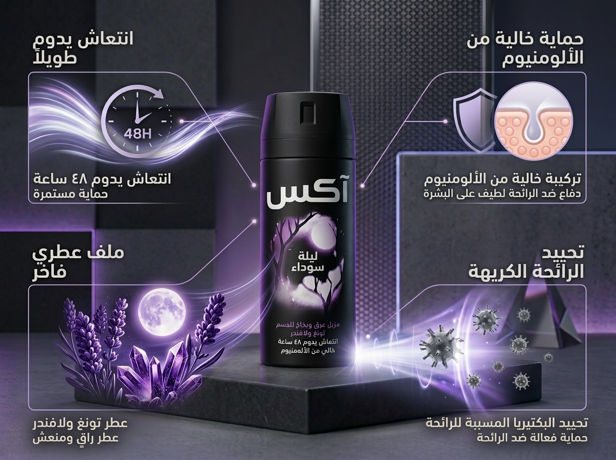 بخاخ أكس بلاك نايت (AXE Black Night) - الصورة 3