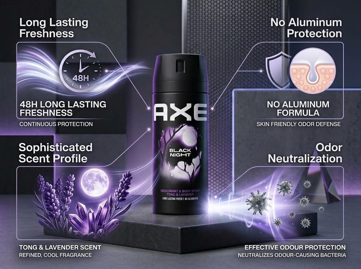 بخاخ أكس بلاك نايت (AXE Black Night) - الصورة 2