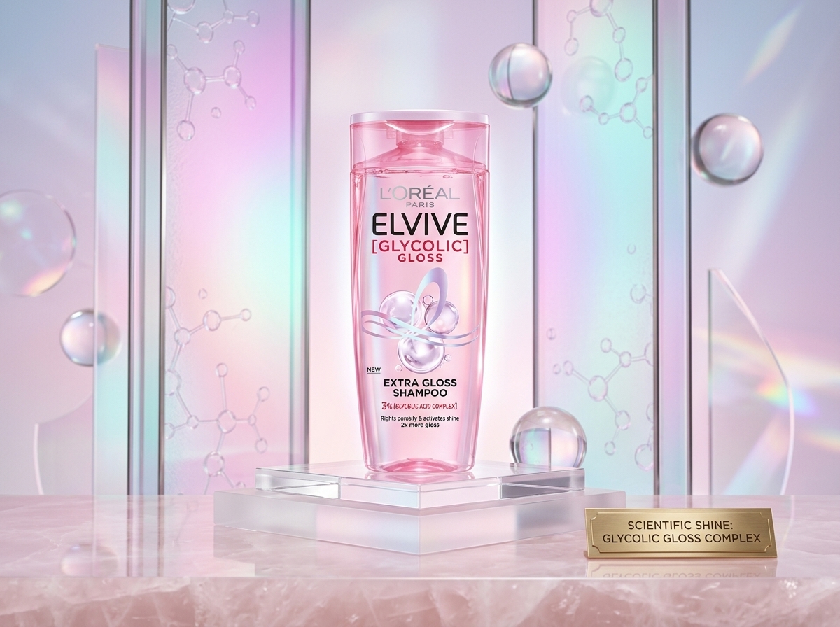 شامبو لوريال إلفيف جليكوليك جلوس ( Elvive Glycolic Gloss Extra Gloss Shampoo)400ml
