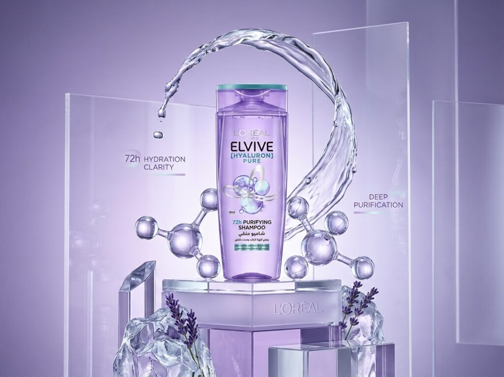 شامبو لوريال إلفيف هيالورون بيور المنقي ( Elvive Hyaluron Pure Purifying Shampoo)400ml