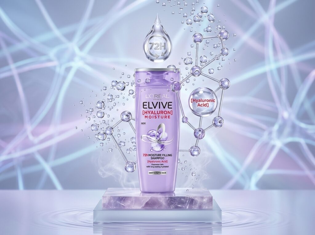 شامبو لوريال إلفيف هيدرا هيالورونيك ( Elvive Hyaluron Moisture 72H Shampoo) 600 ml