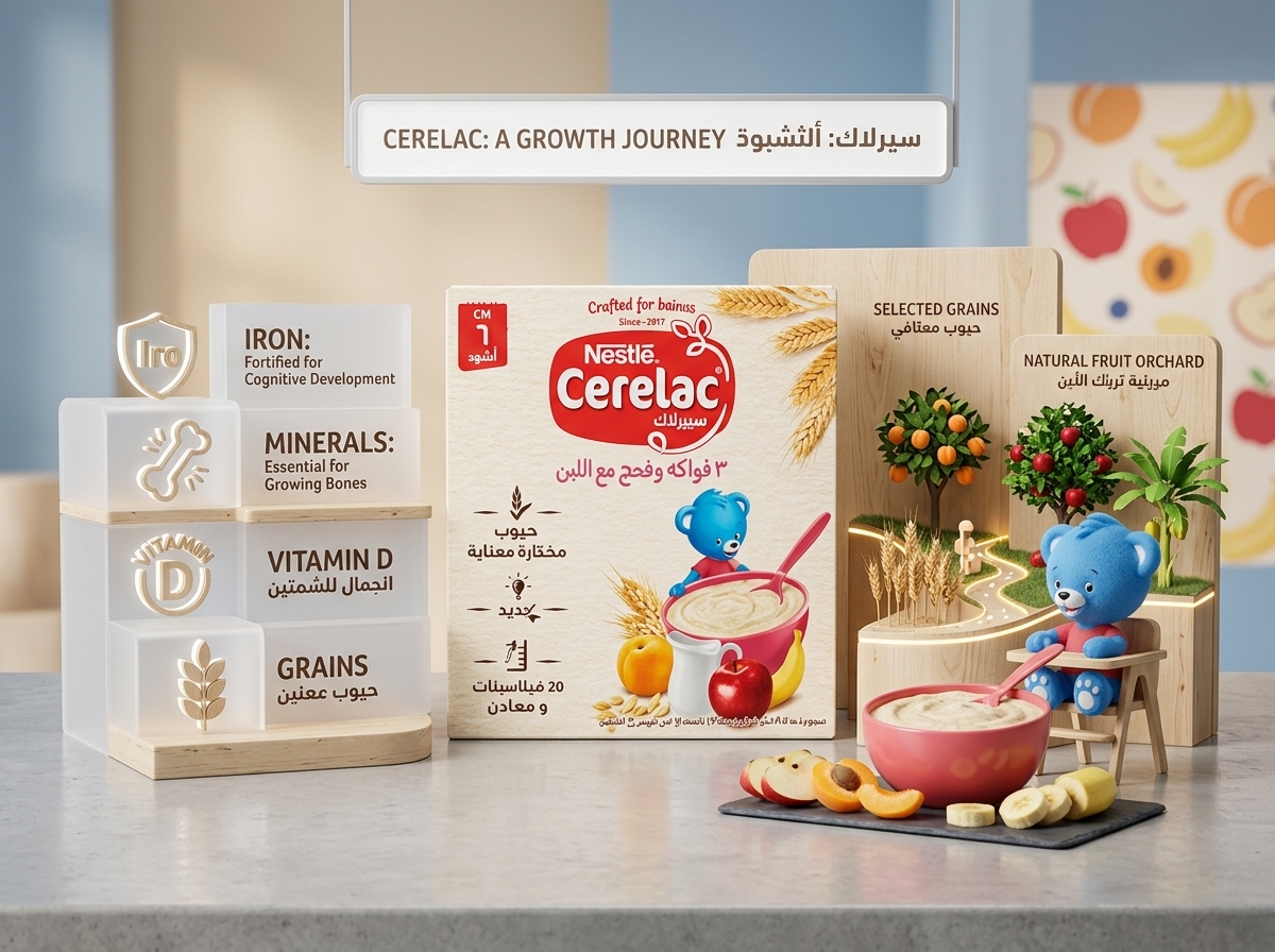سيريلاك القمح مع 3 فواكه والحليب (Nestle Cerelac 3 Fruits & Wheat with Milk)350gm - الصورة 3