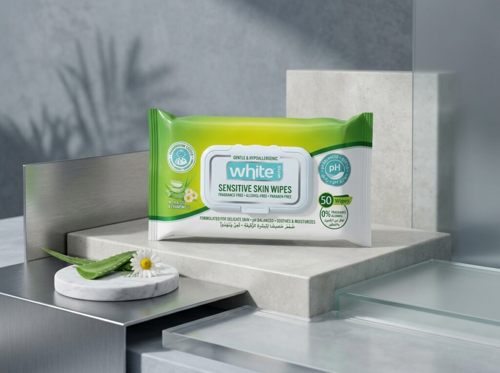  مناديل وايت المضادة للبكتيريا (White Anti-Bacterial Wipes)