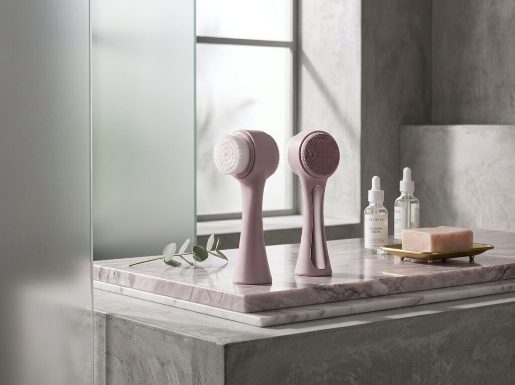 فرشاة تنظيف الوجه اليدوية المزدوجة (Double-Sided Manual Facial Cleansing Brush)