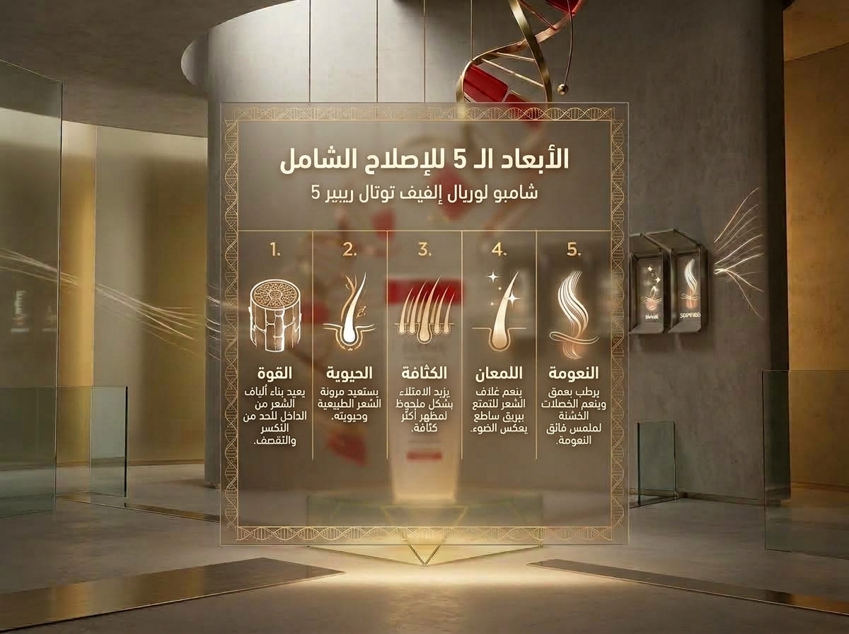 شامبو لوريال إلفيف توتال ريبير 5 ( Elvive Total Repair 5 Repairing Shampoo)600ml - الصورة 2